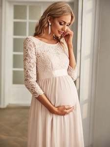 Bay Bridesmaid: Pricilla Sleeved Maternity Gown While stocks last