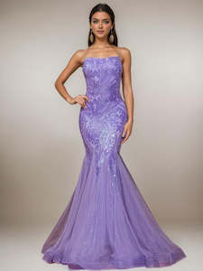 Ball Dress: Brynn light purple sequin mermaid dress s6-8 Express NZ wide