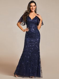Eliza event dress in navy s10 Express NZ Wide
