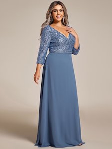 Yara decorated chiffon bridesmaid or ball dress