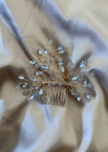 Accessories: Diamante gold branch hair comb Express NZ Wide