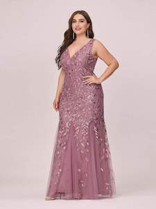 Paula dusky rose sleeveless tulle and sequin mermaid dress more s20 Express NZ Wide