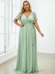 Bridesmaid Dress: Tia light sage chiffon bridesmaid dress s14 Express NZ Wide