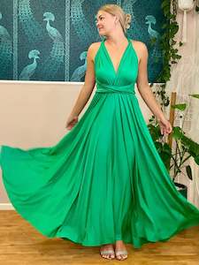 Nityangi: Luxe Custom Emerald Green Infinity bridesmaid dress