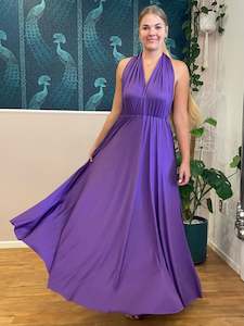 Luxe Custom Dark Purple Infinity bridesmaid dress