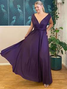 Luxe Grape Infinity bridesmaid dress Express NZ wide