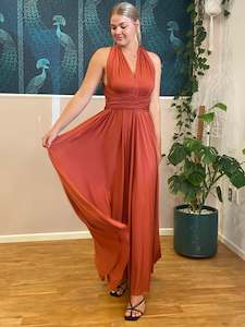 Infinity Collection: Luxe Burnt Orange Infinity bridesmaid dress Express NZ Wide