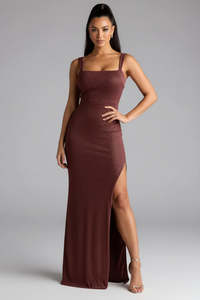 Ball Dresses: Joan brown lace up back sparkling ball dress