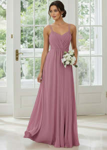 Aminata dusky rose bridesmaid with lace up back s16 Express NZ Wide