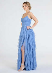 Ball Dresses: Freda School Ball Evening Dress with Slit