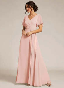 Bernice bridesmaid dress in light pink s16 Express NZ Wide