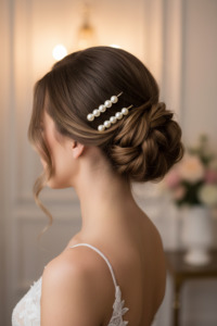 Accessories: Gold pearl hair slide set Express NZ Wide