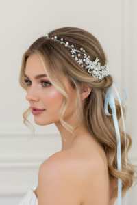Silver dainty floral chain hair accessory Express NZ Wide