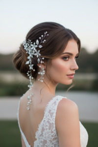Accessories: Silver and pearl floral hair accessory Express NZ Wide