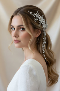 Silver and pearl flowers hair accessory Express NZ Wide
