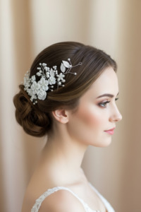 Silver White floral arrangement hair accessory Express NZ Wide
