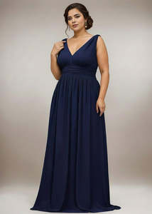 Veda Bridesmaid Dress with V Neck in navy s18 Express NZ Wide