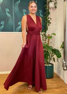 Nityangi: Luxe Custom Burgundy Infinity bridesmaid dress