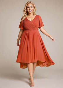 Mother Of The Bride Dress: Jerry mother of the bride/groom dress in burnt orange s22-24 Express NZ Wide