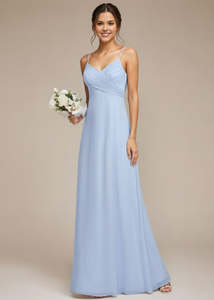 Malika Bridesmaid Dress with Cowl Back Ice Blue s20 Express NZ Wide