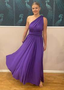Luxe Cadbury Purple Infinity bridesmaid dress Express NZ wide