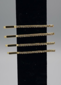 Gold diamante four piece hair slide set Express NZ Wide