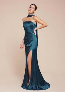 Bridesmaid Dresses: Kendra Satin Strapless Bridesmaid or Ball Dress