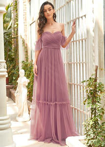 Tilly Bridgerton style ball gown in dusky rose s10 Express NZ Wide