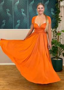 Luxe Multiway A-Line Infinity Dress in Rust
