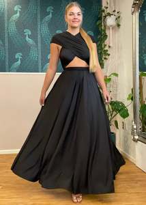 Luxe Multiway A-Line Infinity Dress in Black