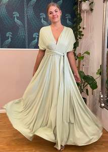 Luxe Multiway A-Line Infinity Dress in Light Olive