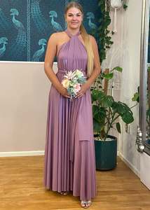 Luxe Multiway A-Line Infinity Dress in Rose Purple