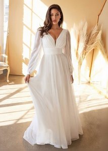 Rose sleeved wedding gown s24