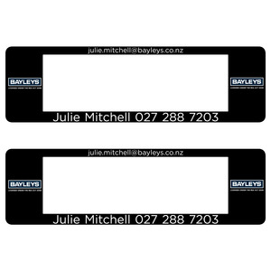 Personalised Merchandise: Personalised Number Plate Surrounds (pair)
