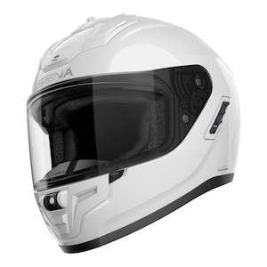 Sena Intercoms: Sena Phantom Smart Helmet with Mesh Comms - Gloss White