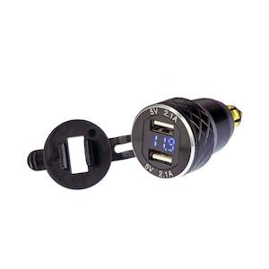 Battery: Rocky Creek PA012 Dualport USB Power Adapter and Voltmeter with Merit Plug