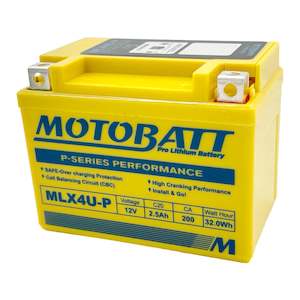Battery: Motobatt Pro Lithium Battery MLX4U-P *10