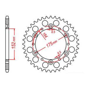 Drive Components: Rear Sprocket OE Steel 853 45T #520