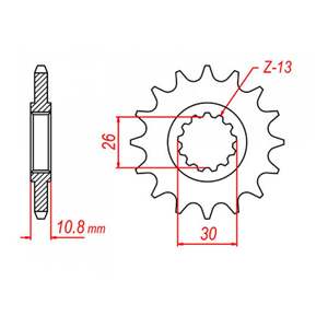 Drive Components: MTX 579 Steel Front Sprocket #530