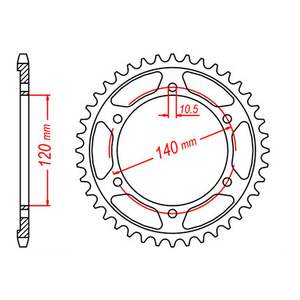 Drive Components: MTX 499 Steel Rear Sprocket #530