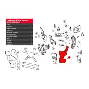 Protection: Leatt Lower Shin Plate C-Frame - Carbon Left