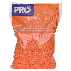 Disposable Earplugs Class 5: Earplugs - Probullet Refill Bag for Dispenser