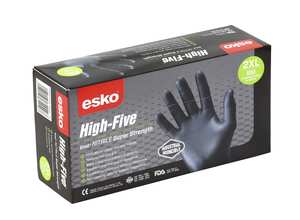 Disposable Gloves: Nitrile Disposable Gloves - Black - Powder Free