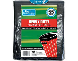 Rubbish Bags: Rubbish Bag Heavy Duty - 55L