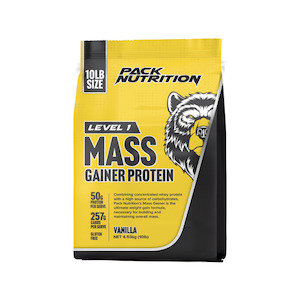 Mass Gainer: PACK NUTRITION LEVEL 1 MASS GAINER PROTEIN 10LB