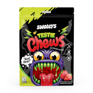 Testosterone Booster: SWOLEYS TESTIE CHEWS 45 SERVES - STRAWBERRY