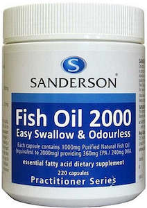 Joint Support: SANDERSON FISH OIL 2000 EASY SWALLOW & ODOURLESS 220 CAPSULES