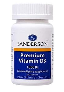 SANDERSON PREMIUM VITAMIN D3 1000IU 100 CAPSULES