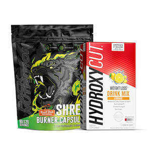 PACK NUTRITION SHRED BURNER CAPSULES 120 SERVE + FREE HYDROXYCUT DRINK MIX LEMONADE 21 PACK