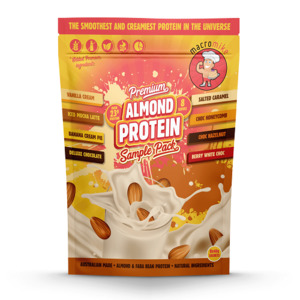 Protein Powder: MACRO MIKE PREMIUM ALMOND PROTEIN SAMPLE PACK 8x40G SACHETS